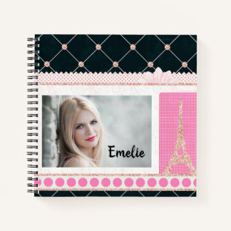 Girl's Photo Spiral Notebook 