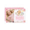 Girls Pink Barnyard Photo birthday invitation