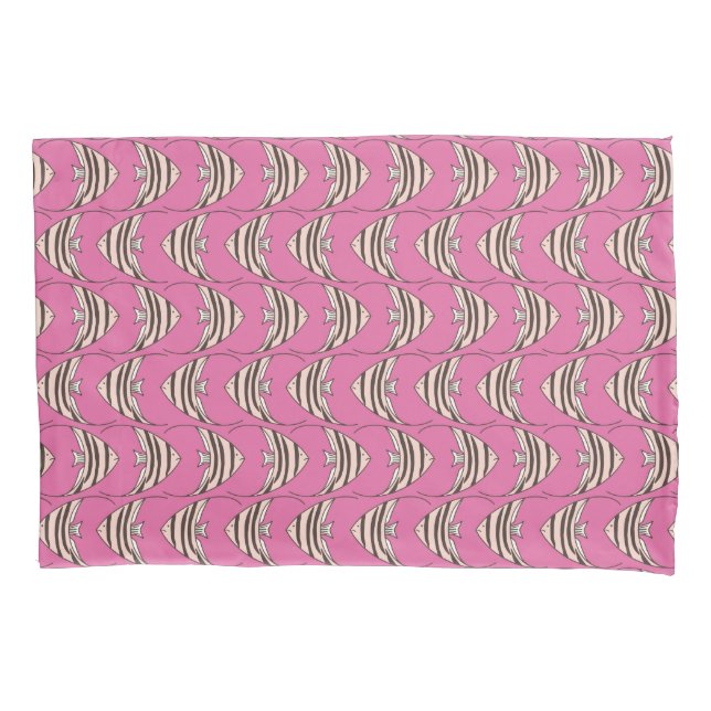 Girls pink fish pattern pillowcase (Front)