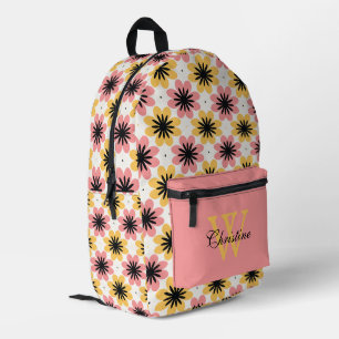 Girl's Pink Floral Dreams: Personalized Backpack