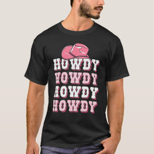 Girls Pink Howdy Western Shirt Cowboy Hat Southern