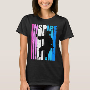 Girls Pink Inspire Karate Birthday Motivational Da T-Shirt