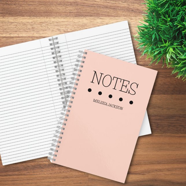 Girls Pink Monogrammed Full Name Notes Notebook (Creator Uploaded)