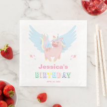 Girls Pink Unicorn Magical Day Birthday Party