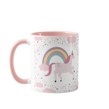 Girls Pink Unicorn Rainbow Sparkle
