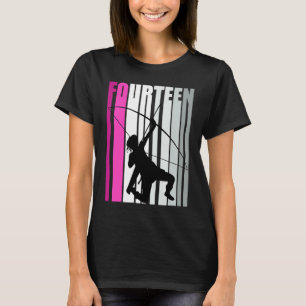 Girls Pinky Archery 14th Birthday Bow Arrow Archer T-Shirt