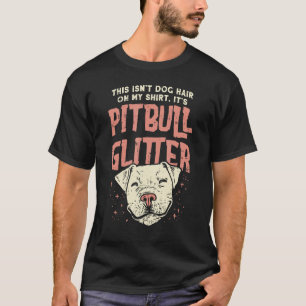 Girls Pitbull Glitter Hair Dog Lover - Mothers Day T-Shirt