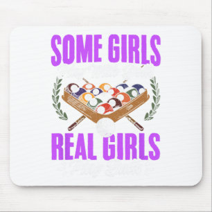 Girls Play With Snooker Pool Players Girl Billiard Mouse Pad