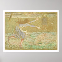Girls Playing Tennis, from 'Woodcuts in Line and C