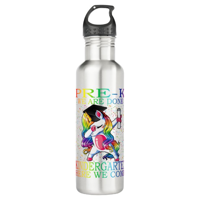 Girls Pre-K Graduation Magical Unicorn Gift 710 Ml Water Bottle (Front)