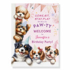 Girls Puppy Lets Pawty Birthday Party