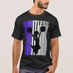 Girls Purple Cheerleading Birthday Retro Graphic T-Shirt