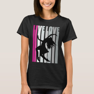 Girls Purple Love Dance Birthday Retro Vintage Dis T-Shirt