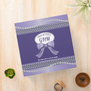 Girls Purple School Memories Binder