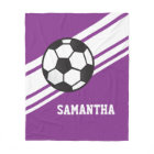 Girl's Purple Soccer Ball Sports Personalized Name
