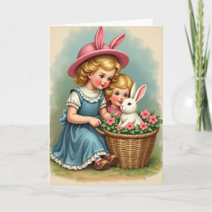 Girls Rabbit Springtime Joy Card