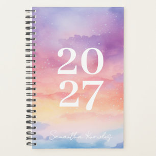 Girls Rainbow Gradient Sky Any Year Weekly Planner