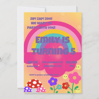 Girls Rainbow Kingdom Invitation
