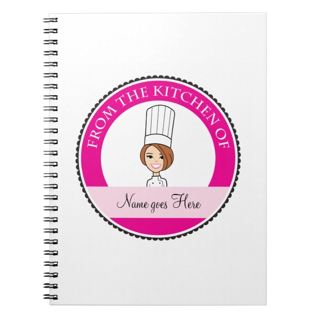 Girl's Recipe Notebook Personalized #2 (Front)