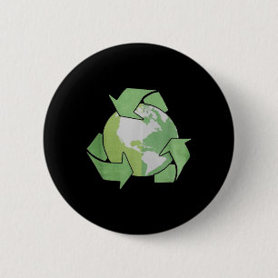 Girls Recycling, Recycling Kids, Recycle For Men  2 Inch Round Button