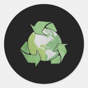 Girls Recycling, Recycling Kids, Recycle For Men Classic Round Sticker