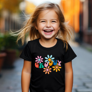 Girls Retro "Groovy" Basic T-Shirt