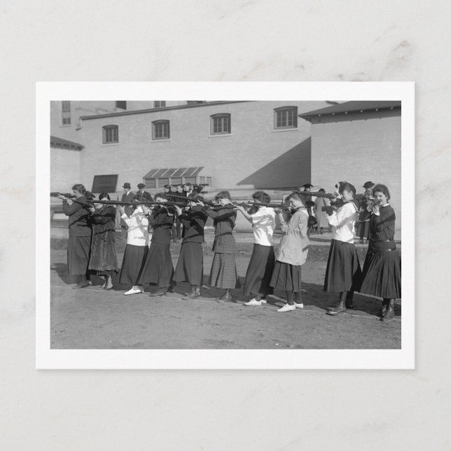 Girls Rifle Team, 1916 Postcard (Front)