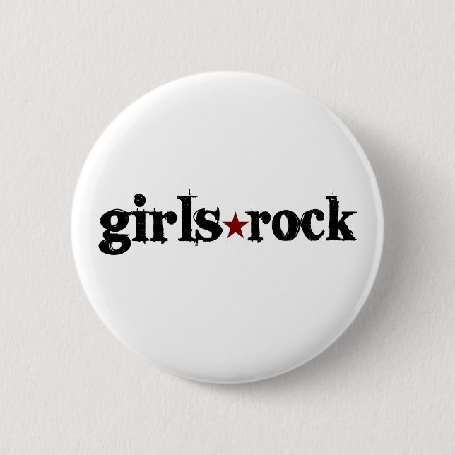 Girls Rock 2 Inch Round Button (Front)