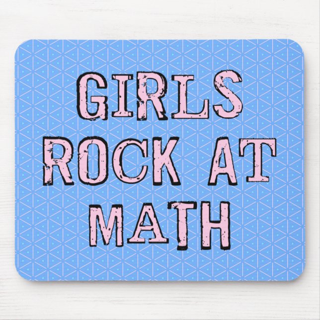 Girls Rock At Math Mouse Pad (Front)