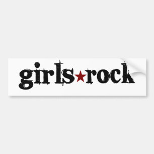 Girls Rock Bumper Sticker