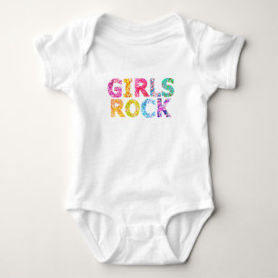 Girls Rock Design Empowering Spirit for Women ERA Baby Bodysuit