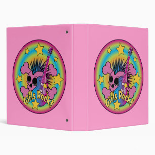Girls Rock Skull Binder