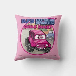 GIRLS ROCK Throw Pillow