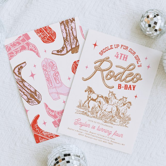 Girl's Rodeo Birthday Party Invitation (Creator Uploaded)