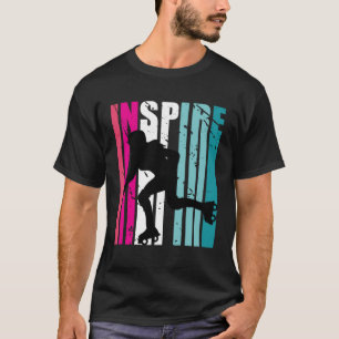 Girls Roller Skating Inspire Coach Retro Colorful T-Shirt