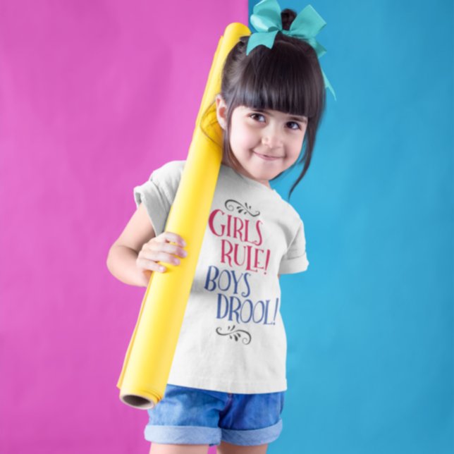Girls Rule Boys Drool!  T-shirt (Creator Uploaded)
