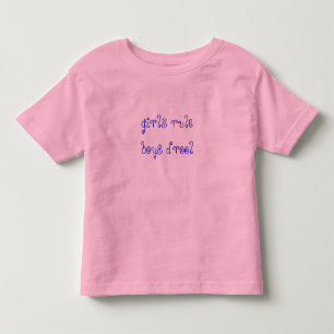 girls rule boys drool toddler t-shirt