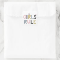 Girls Rule Funky Lettering