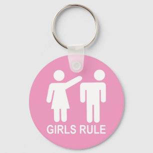 Girls Rule Keychain