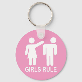 Girls Rule Keychain