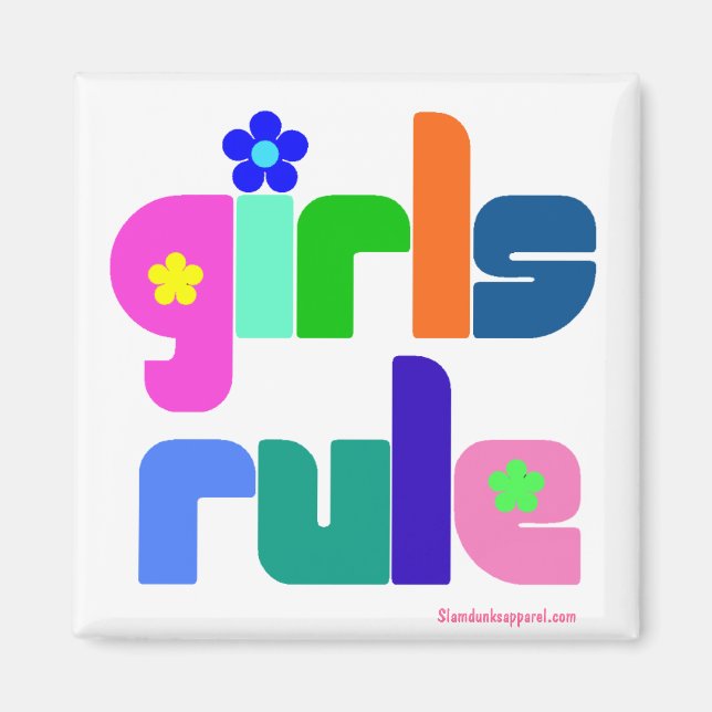 Girls Rule magnet (Front)