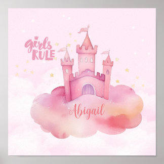 Girls Rule Palace on the Pink Cloud Poster