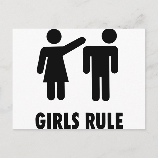 Girls Rule Postcard (Front)