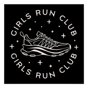 Girls run running club squad poster