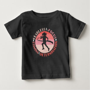 Girls Running Mindset - Focus Fearless Runner Baby T-Shirt