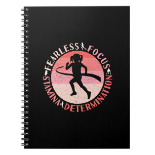 Girls Running Mindset - Focus Fearless Runner Notebook