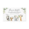 Girls Safari Animals  Diaper Raffle Card Insert