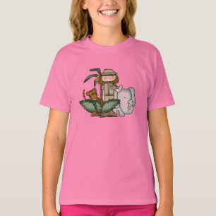 Girls Safari Animals T-Shirt