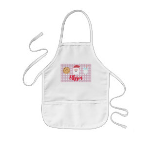 Girls Santa Milk and Cookies, Child Apron