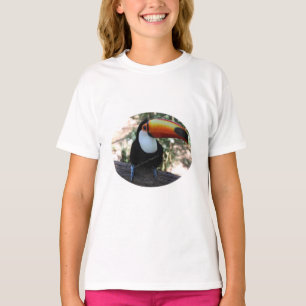 Girls' Short Sleeve Raglan T-Shirt, White/Black T-Shirt
